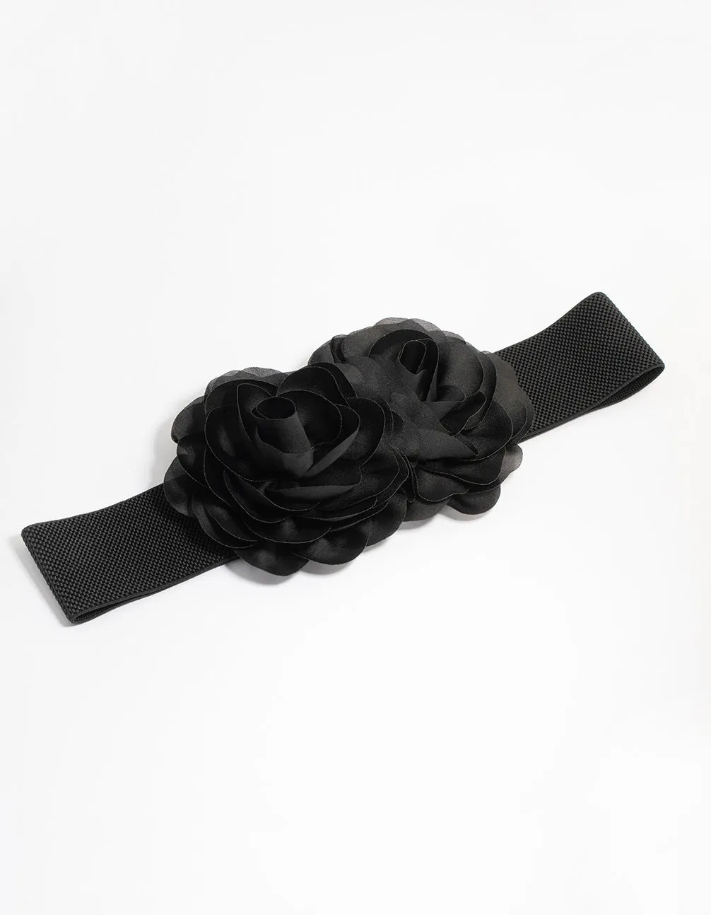 Adjustable Fabric Flower Stretch Belt