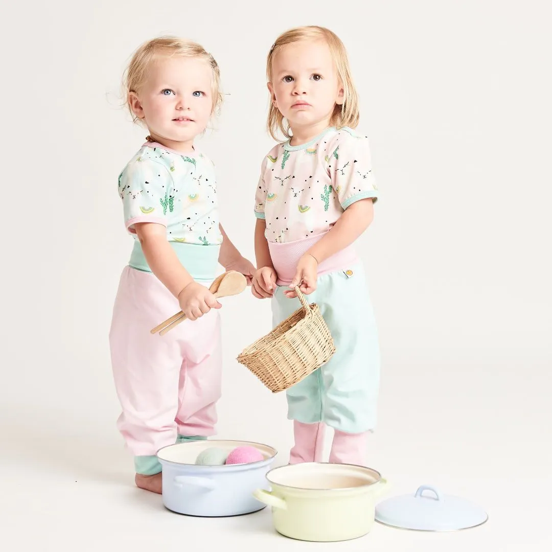 Baby pants "Spearmint/Baby Pink"