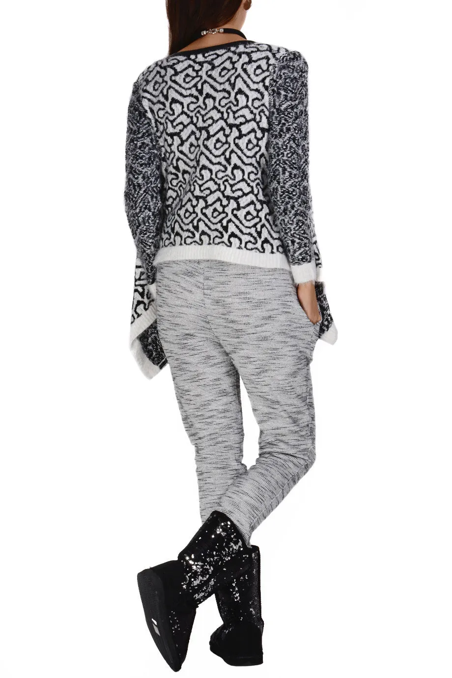 BELCA Grey White Textured Joggers