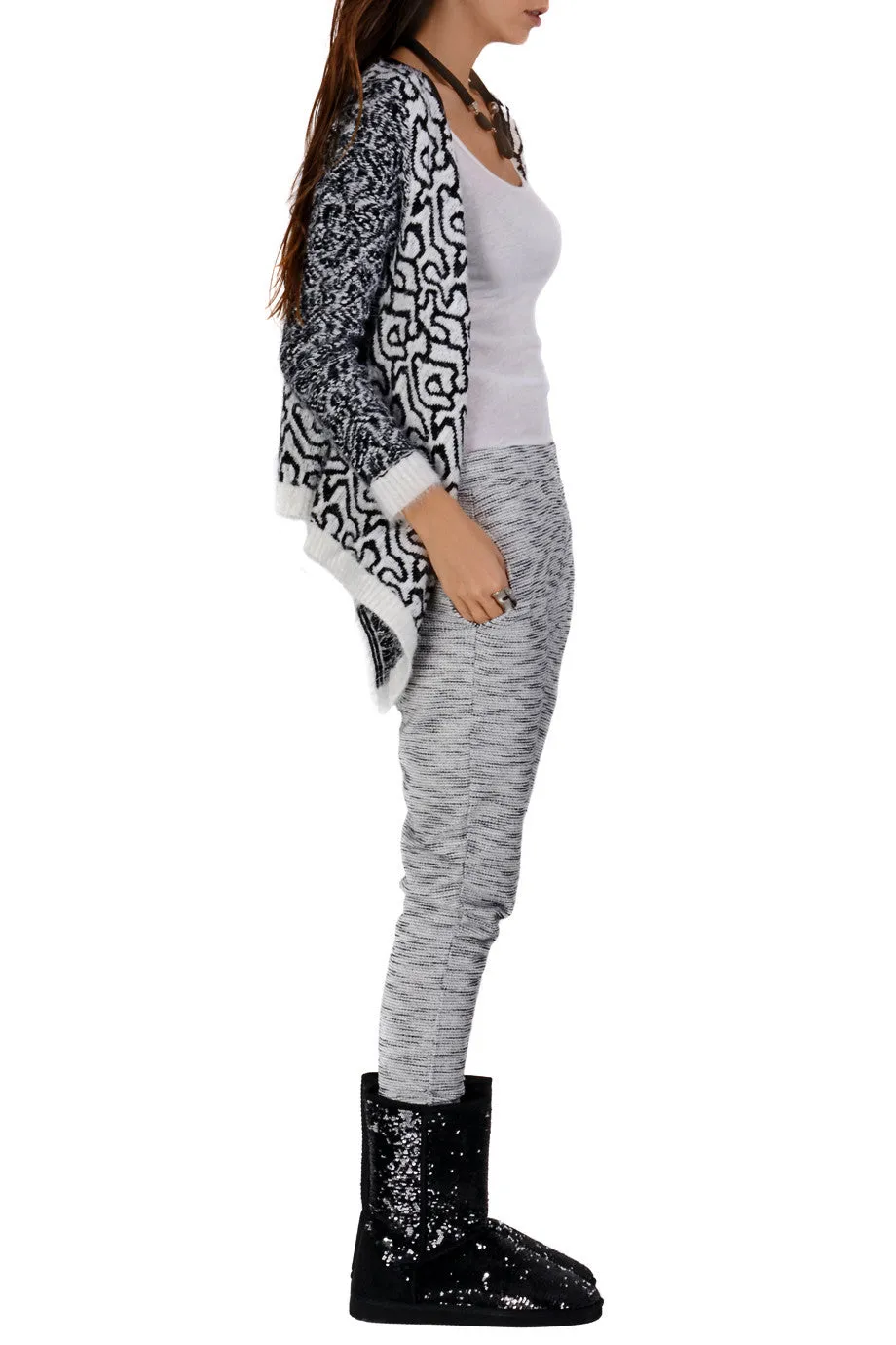 BELCA Grey White Textured Joggers