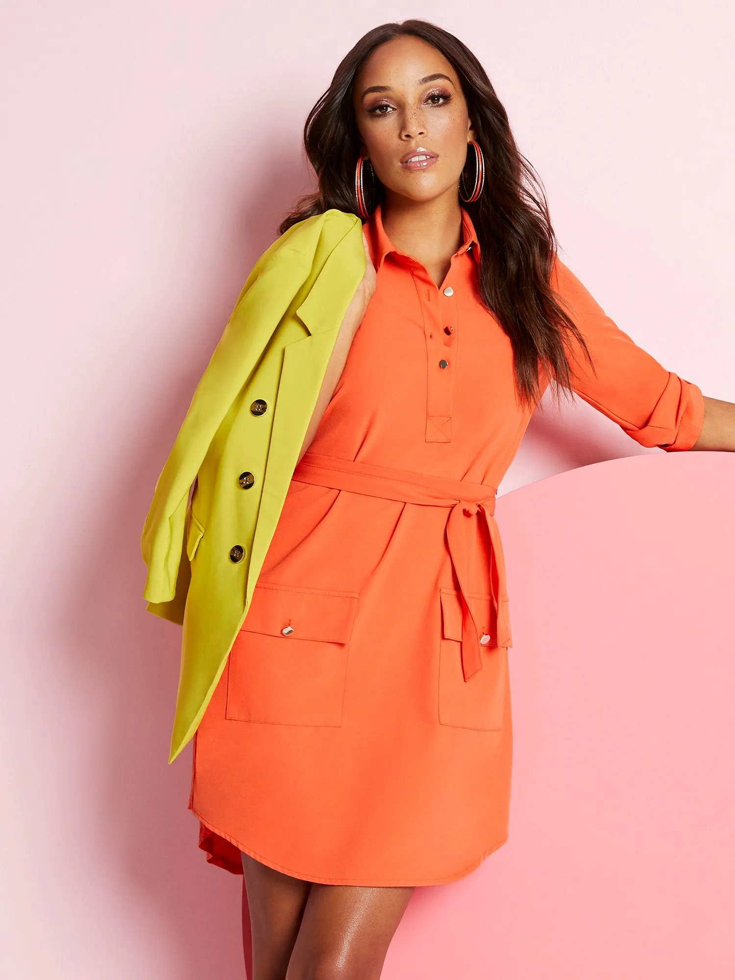 Belted Safari Shirtdress