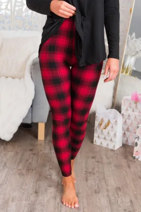 Buffalo Plaid Christmas Leggings