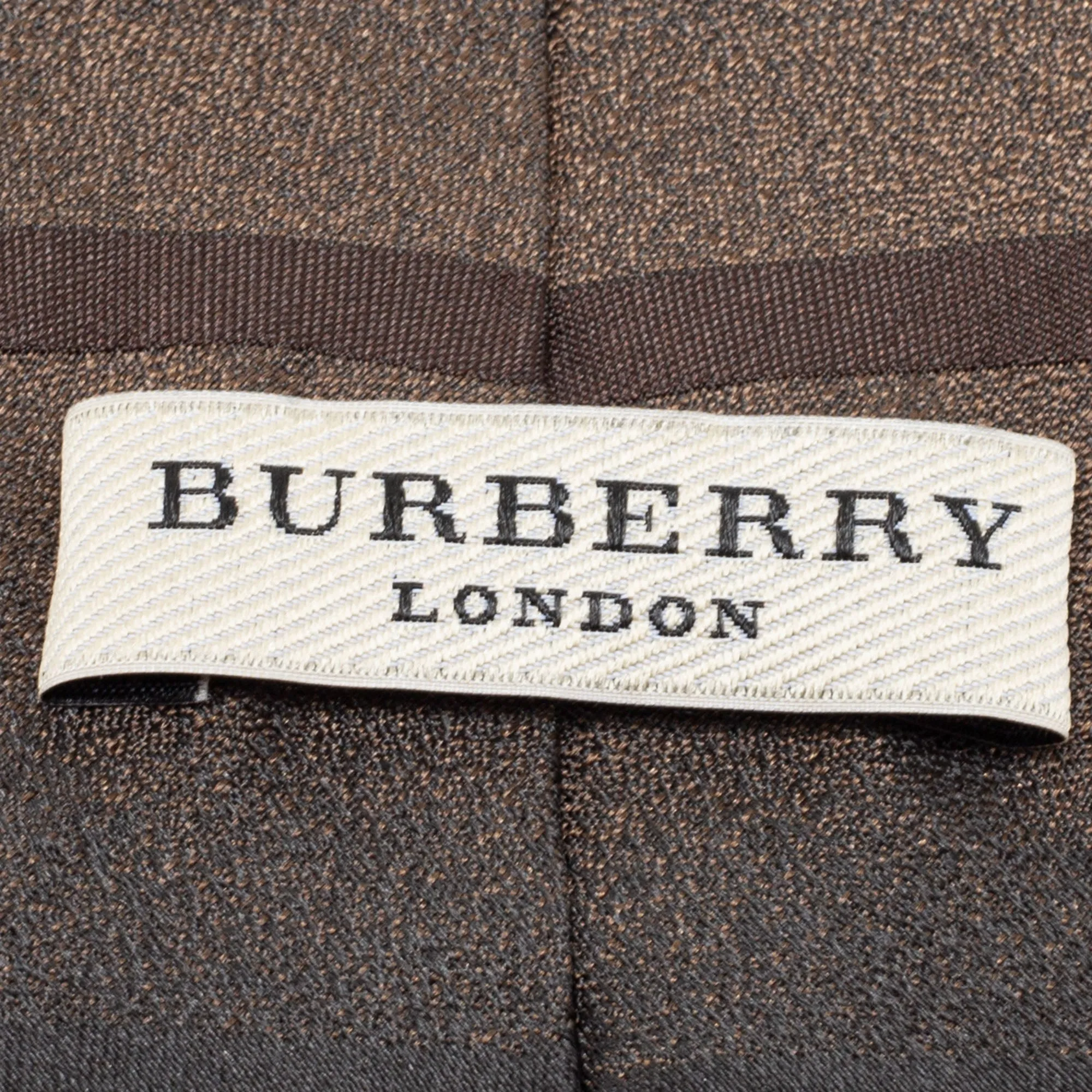 Burberry Brown Striped Silk Tie