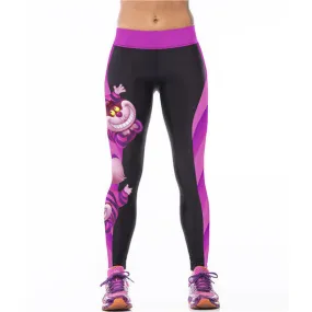 Cartoon Print Elastic Bodycon Yoga Pants For Women