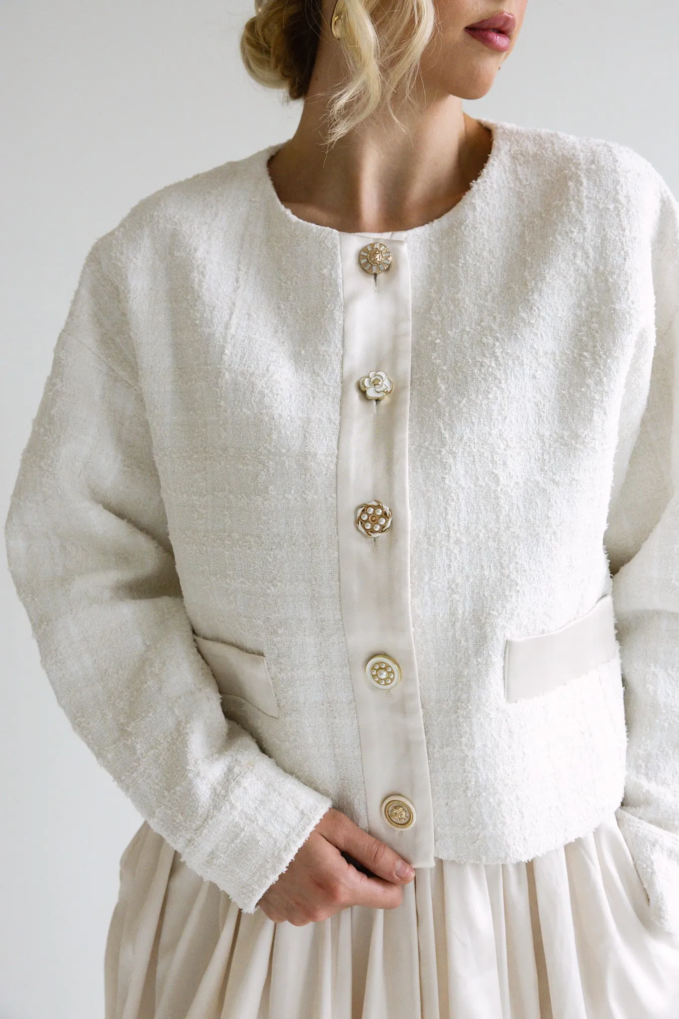 Elegant Textured Button-Up Sweater