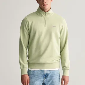 Gant Shield Half-Zip Sweatshirt in Milky Matcha