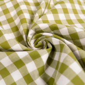 Gingham medium check - Apple green