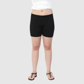 Girls Plain Seamless Under Skirts -Black