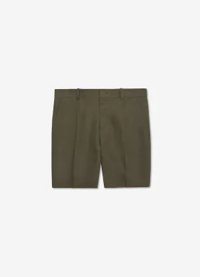 Linen Cotton Textured Short Khaki