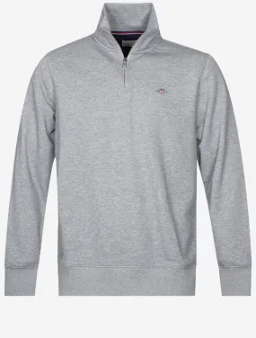 Regular Fit Shield Half Zip Sweat Grey Melange