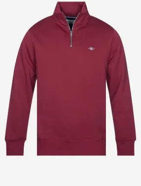 Regular Fit Shield Half Zip Sweat Plumped Red