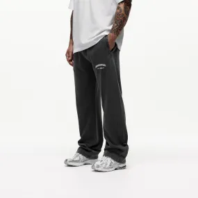 Relaxed Garment Dyed Black Sweatpants