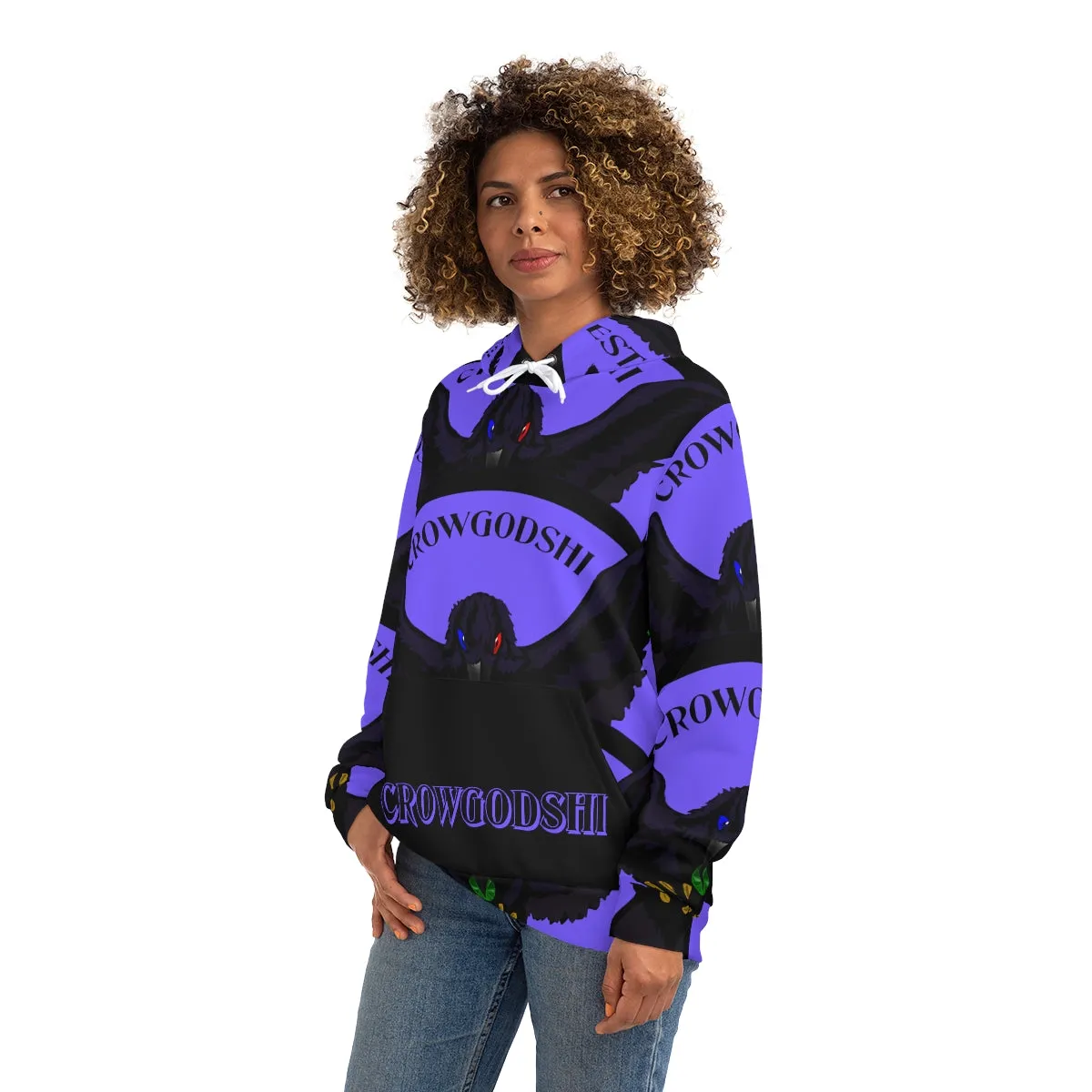 Special Edition Crowgodshi Designer Hoodie, PURPLE LOGO