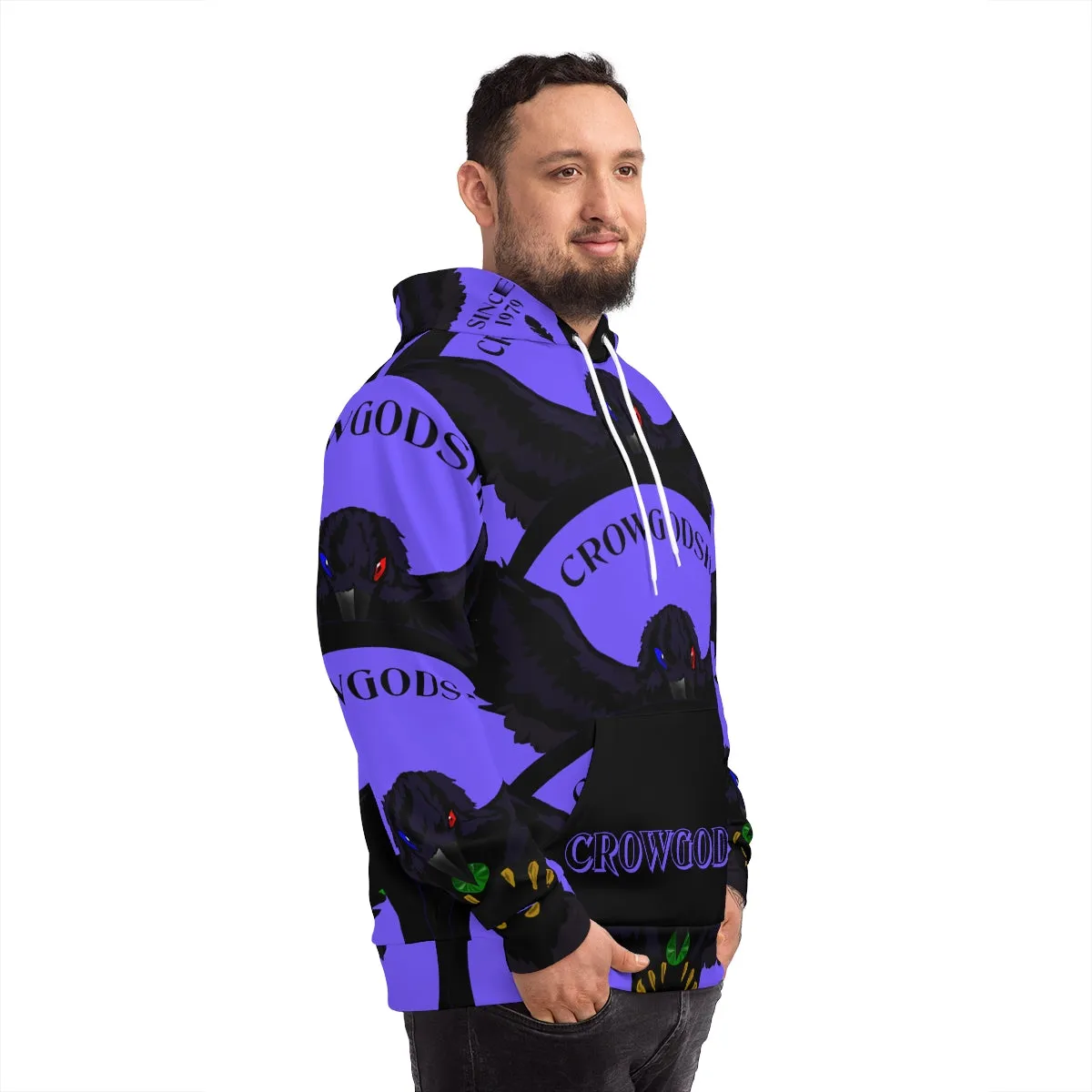 Special Edition Crowgodshi Designer Hoodie, PURPLE LOGO