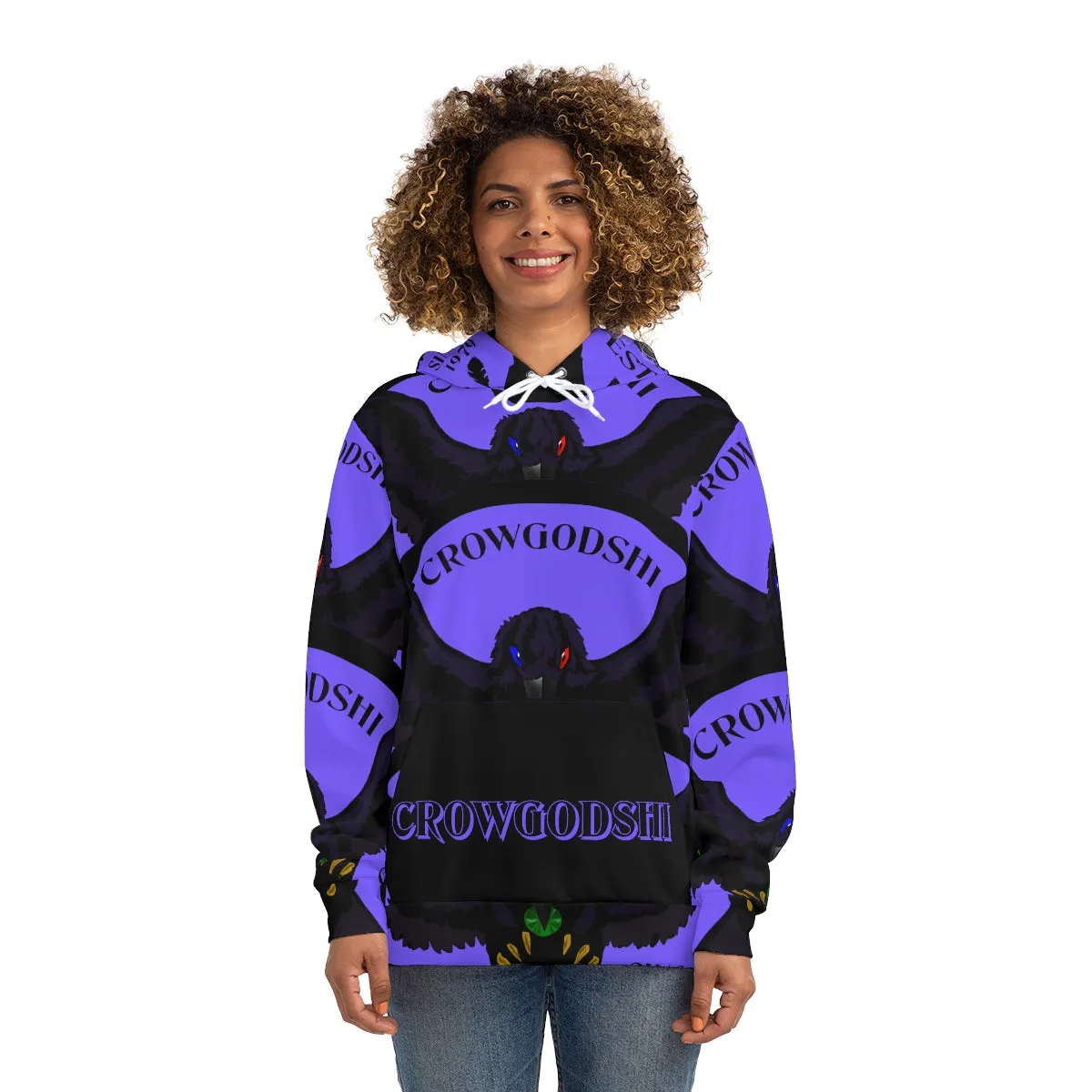 Special Edition Crowgodshi Designer Hoodie, PURPLE LOGO