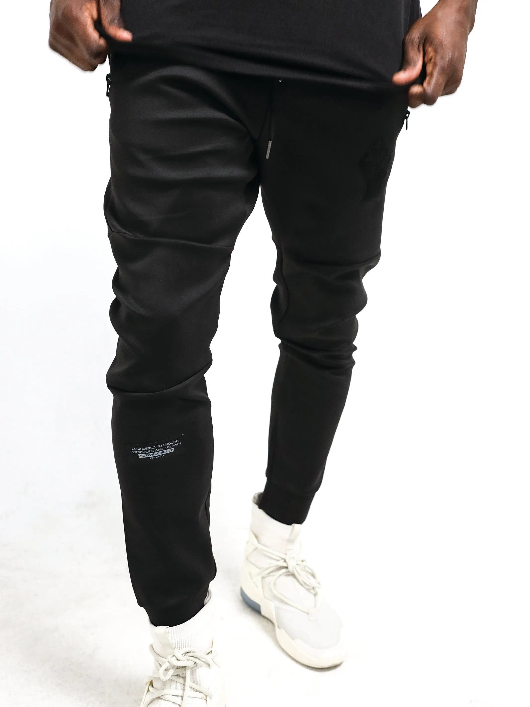 Unisex Black Fist Performance Tech Joggers