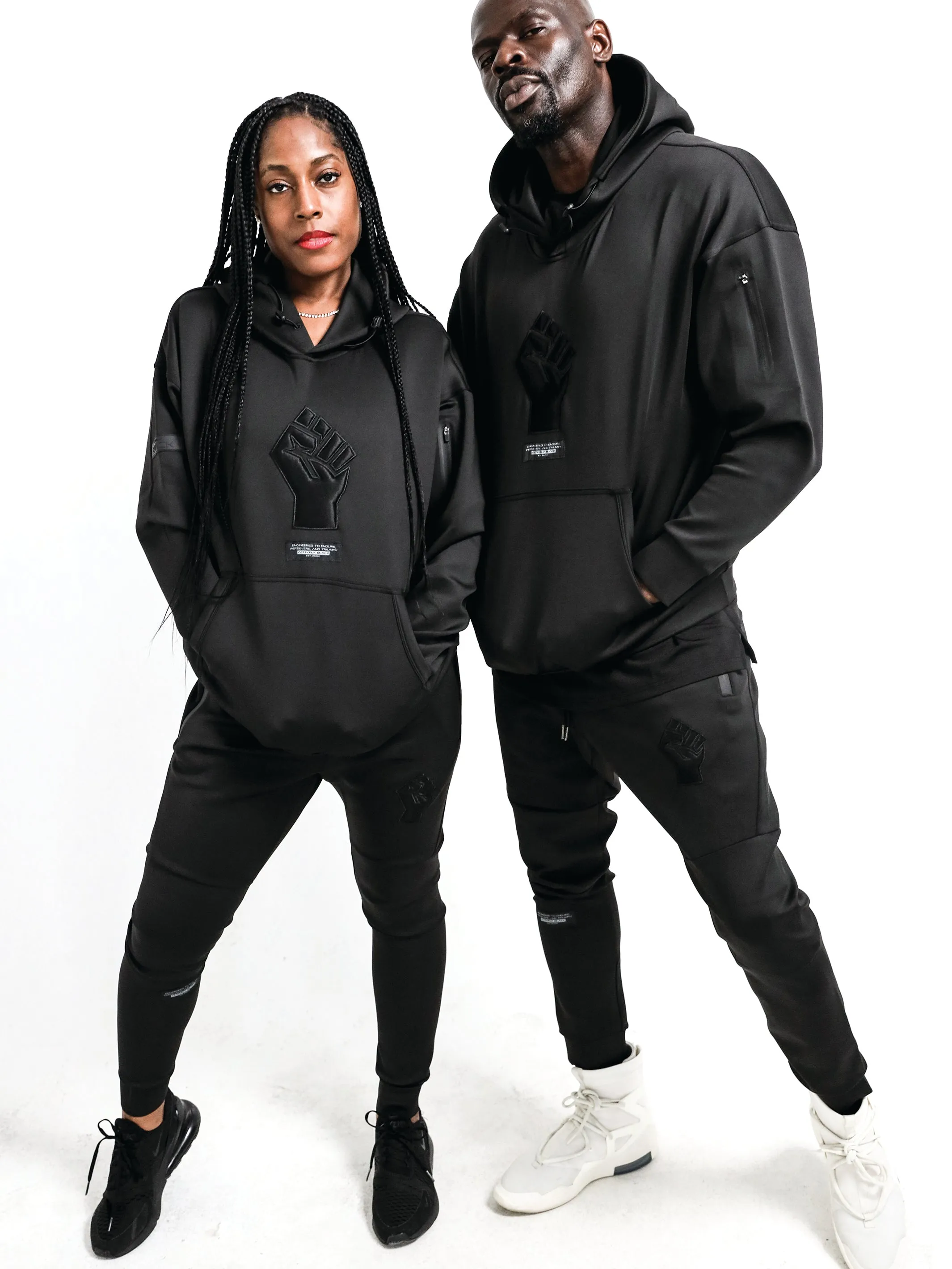 Unisex Black Fist Performance Tech Joggers