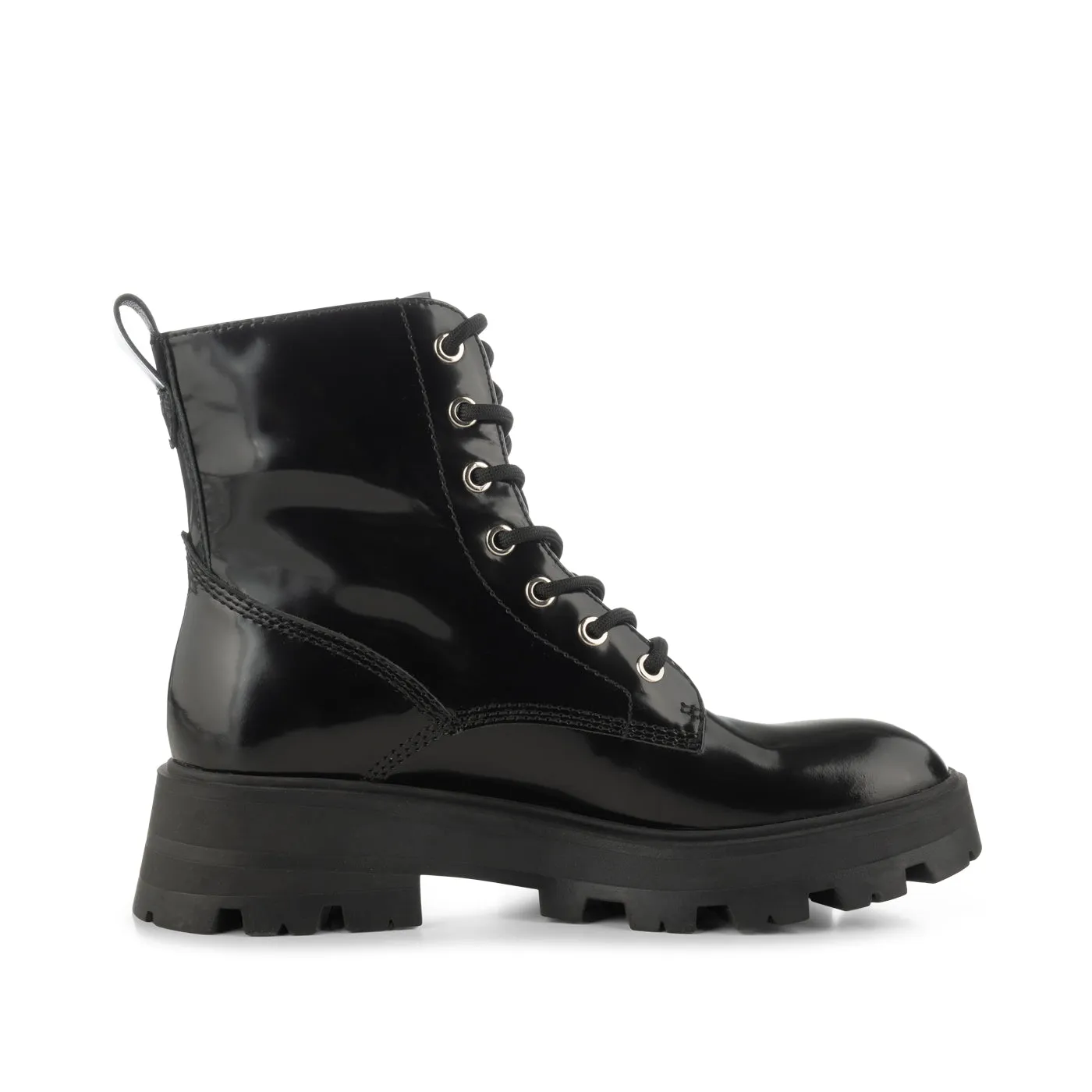 Viv boot leather - BLACK HIGH SHINE