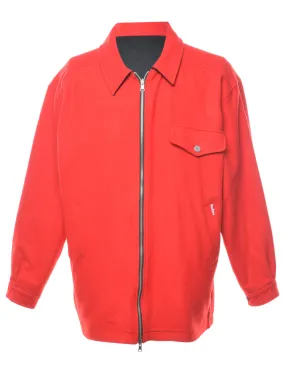 Zip-Front Red Classic Jacket - L